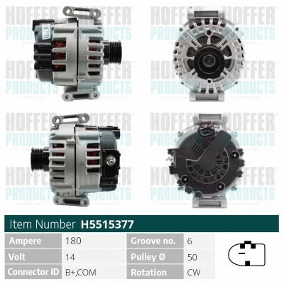 Alternateur HOFFER H5515377