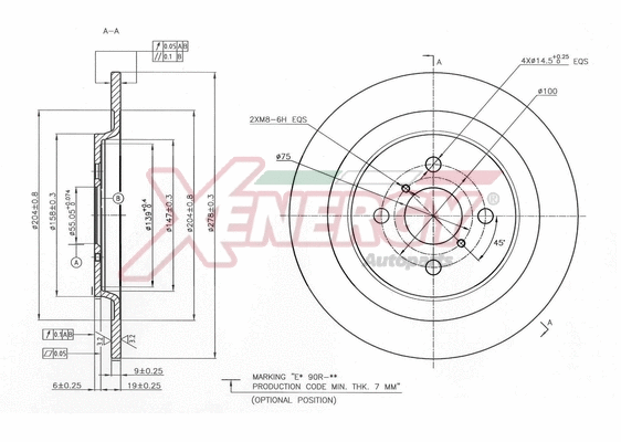 Disque de frein AP XENERGY X601519