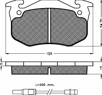 Kit de plaquettes de frein, frein à disque BSF 10241