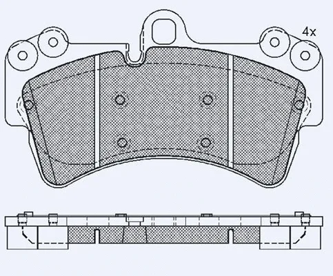 Kit de plaquettes de frein, frein à disque Technika 01766