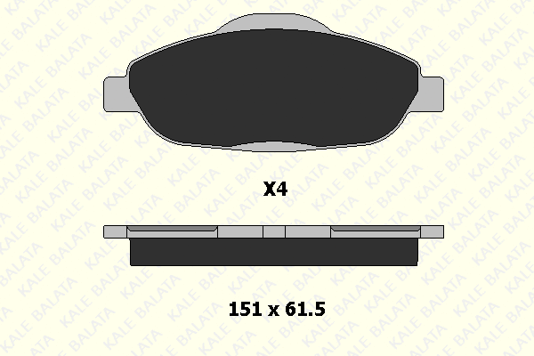 Kit de plaquettes de frein, frein à disque KALE 24660 178 04