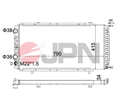 Radiateur, refroidissement du moteur JPN 60C9012-JPN