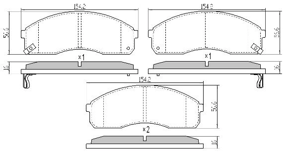 Kit de plaquettes de frein, frein à disque FREMAX FBP-1689