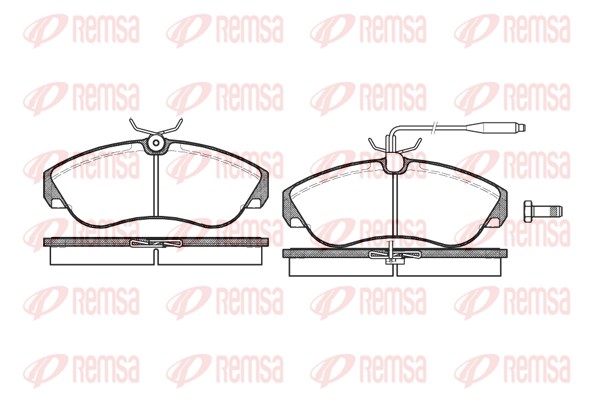 Kit de plaquettes de frein, frein à disque REMSA 0487.02