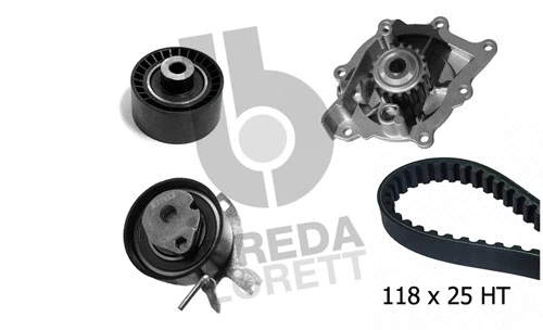 Pompe à eau + kit de courroie crantée BREDA LORETT KPA0331A
