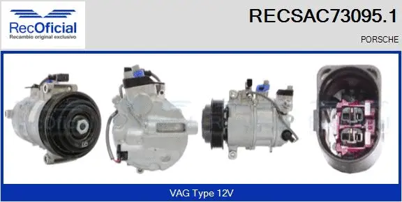 Compresseur, climatisation RECOFICIAL RECSAC73095.1