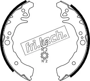 Jeu de mâchoires de frein fri.tech. 1115.305