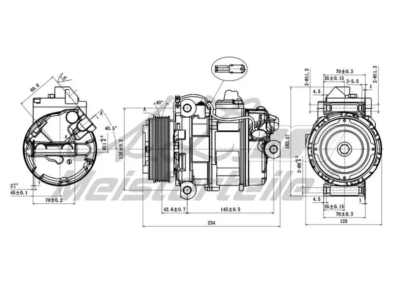 Compresseur, climatisation A.Z. Meisterteile AZMT-45-041-1123