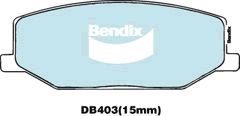Kit de plaquettes de frein, frein à disque BENDIX-SEA DB403 UP