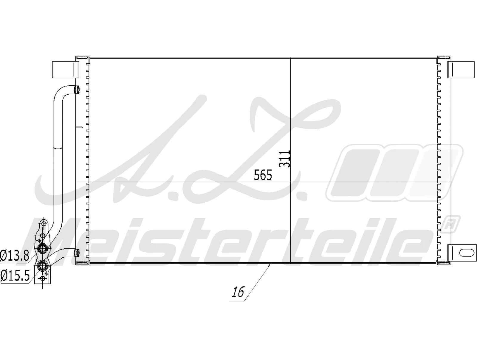 Condenseur, climatisation A.Z. Meisterteile AZMT-45-030-1074