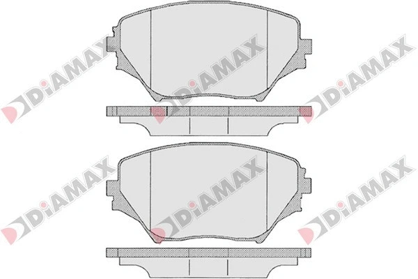 Kit de plaquettes de frein, frein à disque DIAMAX N09625