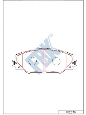 Kit de plaquettes de frein, frein à disque FBK FD2838