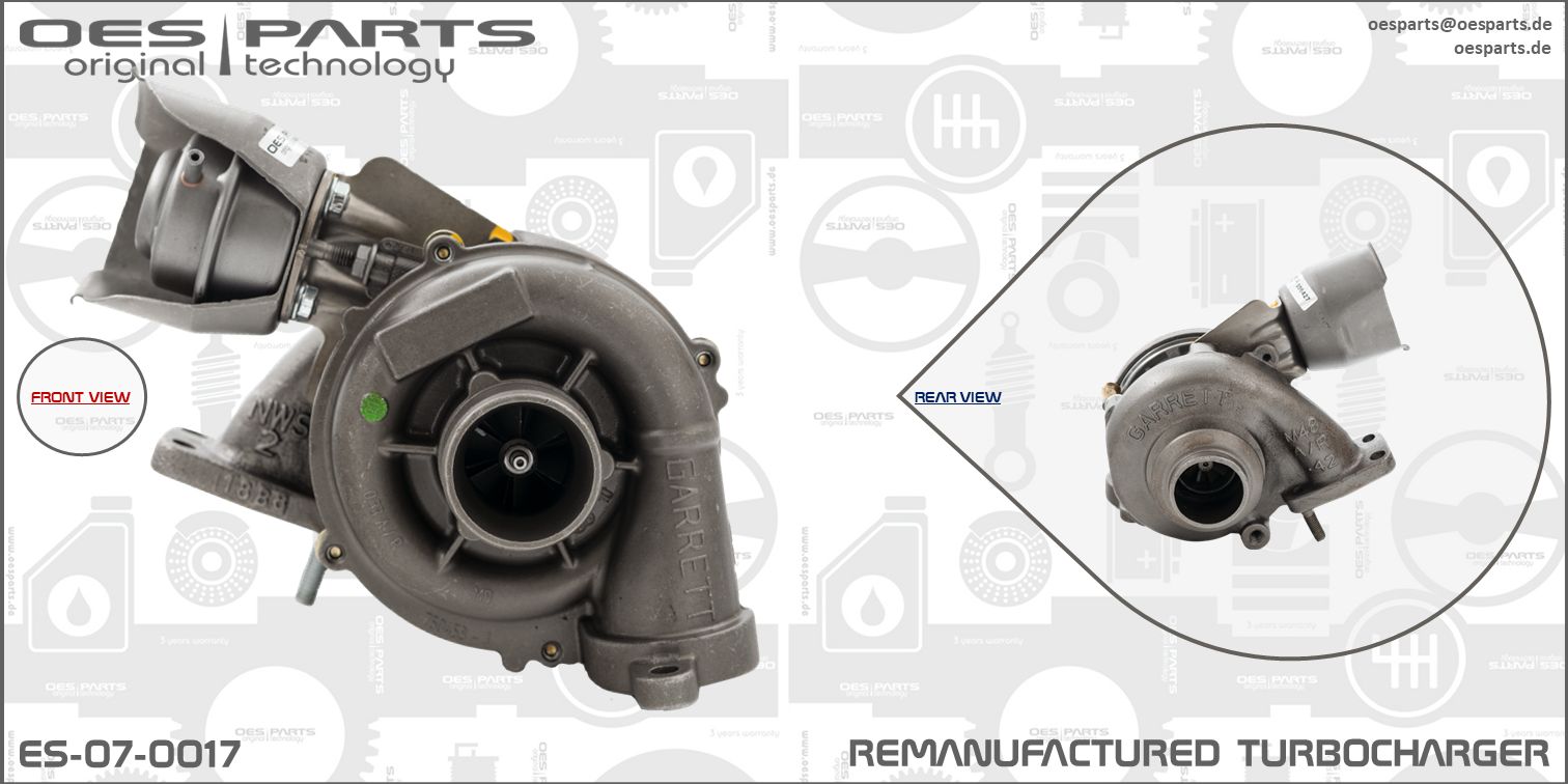 Turbocompresseur, suralimentation OES PARTS ES-07-0017