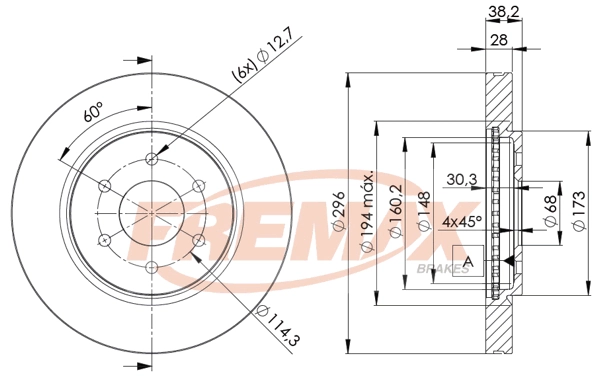 Disque de frein FREMAX BD-4200