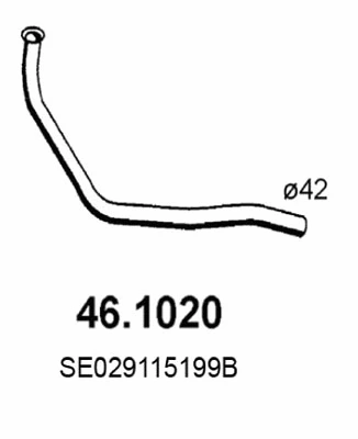 Tuyau d'échappement ASSO 46.1020