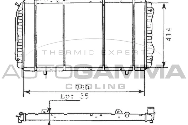 Radiateur, refroidissement du moteur AUTOGAMMA 100191