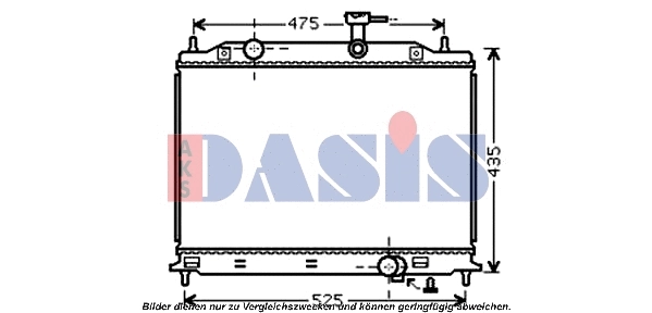 Radiateur, refroidissement du moteur AKS DASIS 510076N
