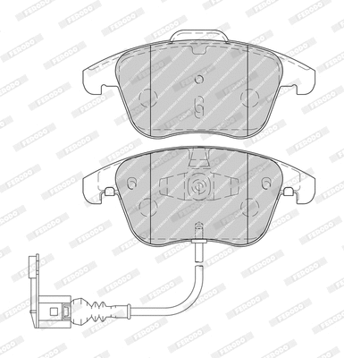 Kit de plaquettes de frein, frein à disque FERODO FDB4057-D