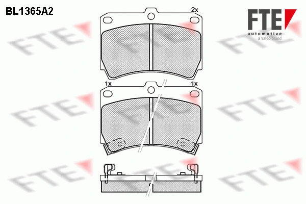 Kit de plaquettes de frein, frein à disque FTE 9010143