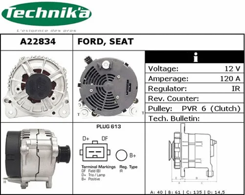 Alternateur Technika A22834