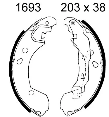 Jeu de mâchoires de frein BSF 07457