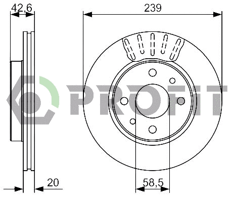 Disque de frein PROFIT 5010-1142
