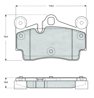 Kit de plaquettes de frein, frein à disque MTR MT470