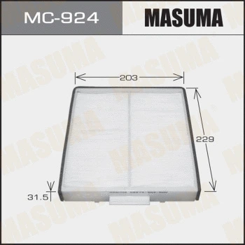 Filtre, air de l'habitacle MASUMA MC-924