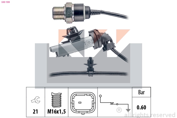 Indicateur de pression d'huile KW 500 199