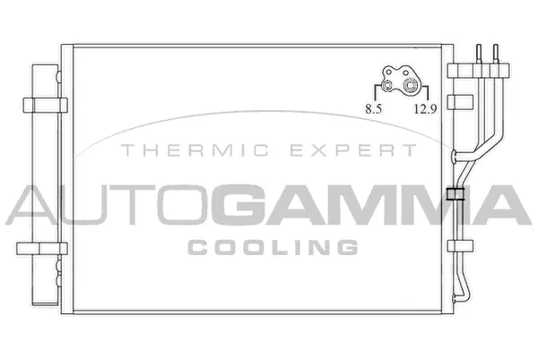 Condenseur, climatisation AUTOGAMMA 105884