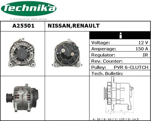 Alternateur Technika A25501