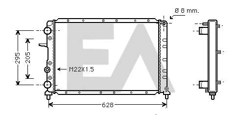 Radiateur, refroidissement du moteur EACLIMA 31R25048
