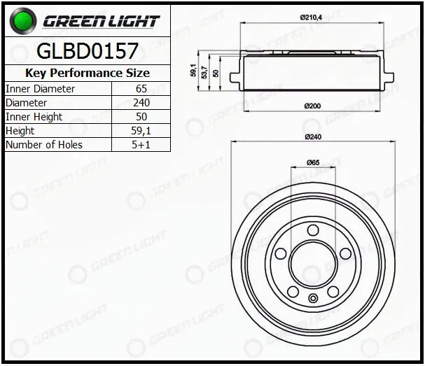 Tambour de frein Automotive Adriado GLBD0157