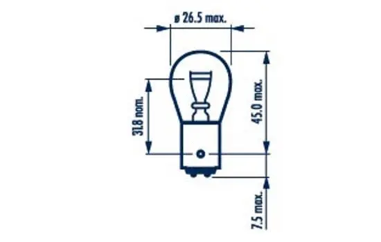 Ampoule, feu d'encombrement/de position NARVA 179253000
