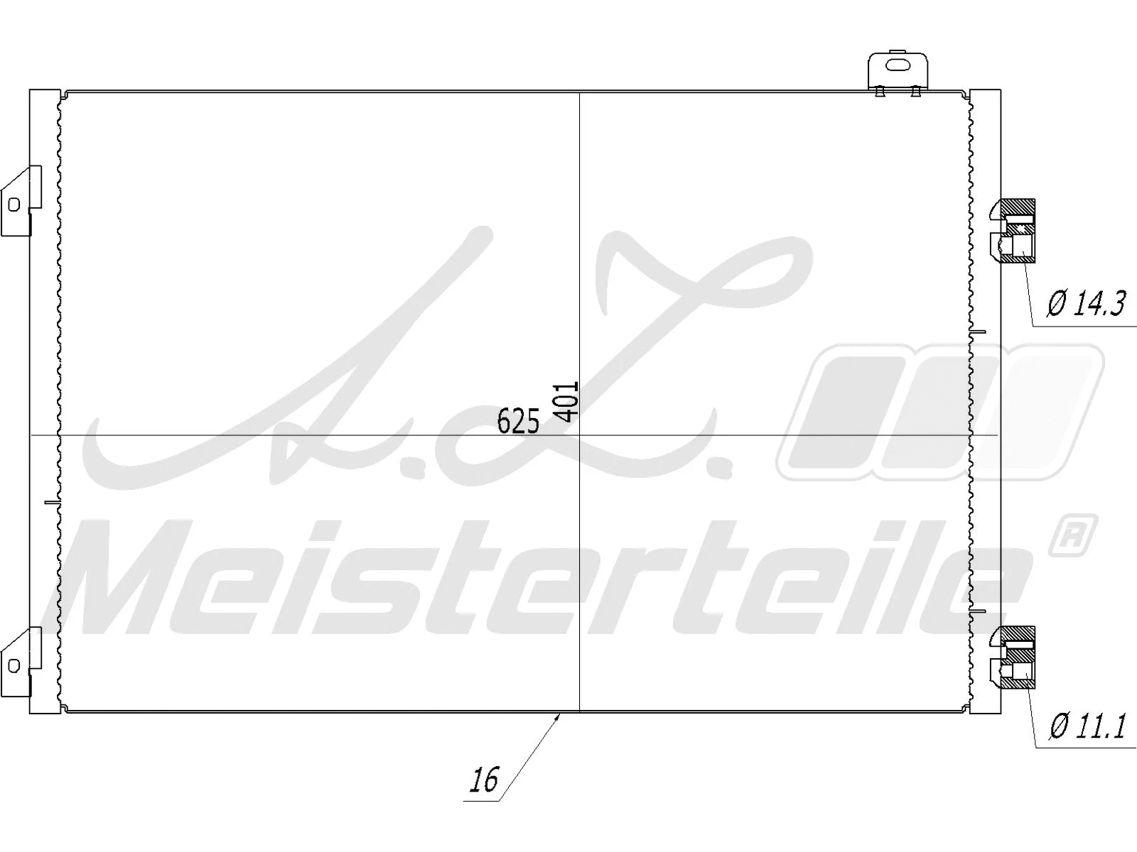 Condenseur, climatisation A.Z. Meisterteile AZMT-45-030-1433
