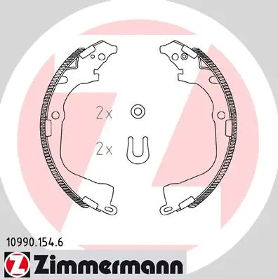 Jeu de mâchoires de frein ZIMMERMANN 10990.154.6
