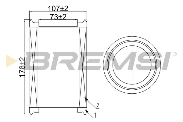 Filtre à air BREMSI FA0546