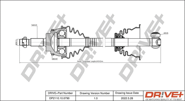Arbre de transmission Dr!ve+ DP2110.10.0790