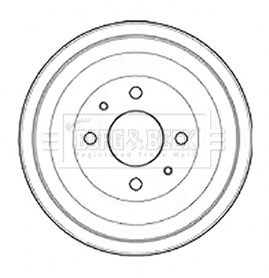 Tambour de frein BORG & BECK BBR7253