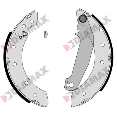 Jeu de mâchoires de frein DIAMAX N01244