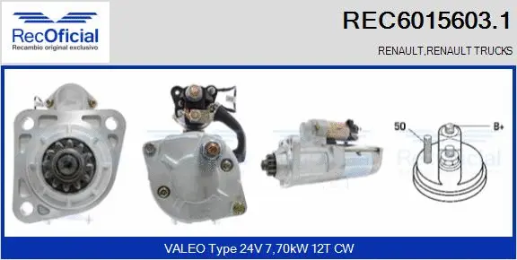 Démarreur RECOFICIAL REC6015603.1