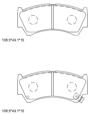 Kit de plaquettes de frein, frein à disque ASIMCO KD3733