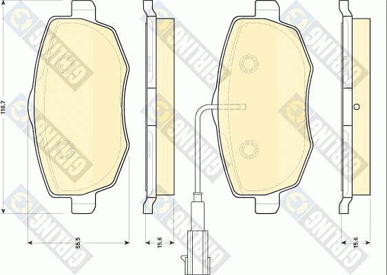 Kit de plaquettes de frein, frein à disque GIRLING 6117071