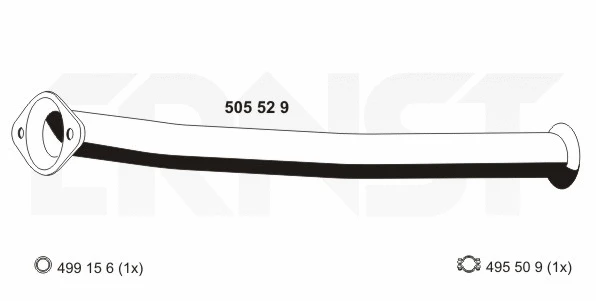 Tuyau d'échappement ERNST 505529