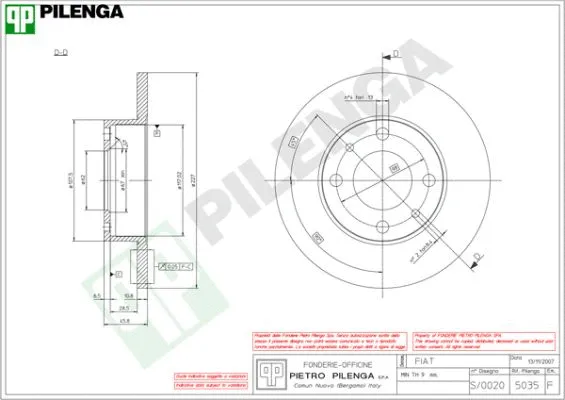 Disque de frein PILENGA 5035