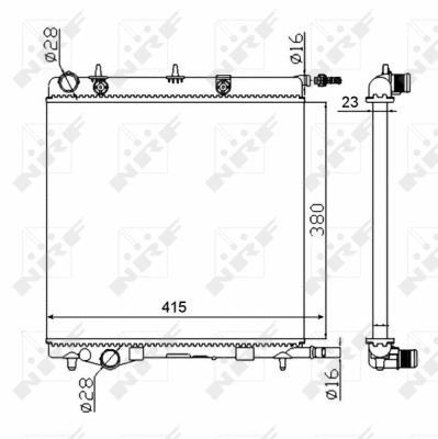 Radiateur, refroidissement du moteur NRF 50430A