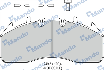 Kit de plaquettes de frein, frein à disque MANDO MBF016110