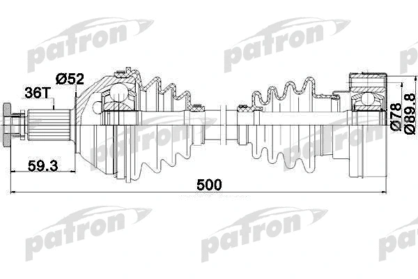 Arbre de transmission PATRON PDS0206