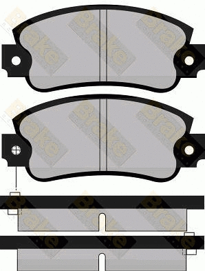 Kit de plaquettes de frein, frein à disque Brake ENGINEERING PA355