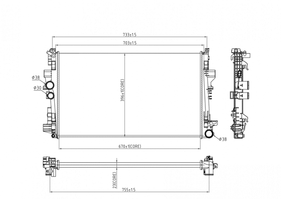 Radiateur, refroidissement du moteur HART 607 841
